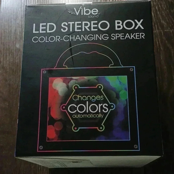Nwt..LED STEREO BOX..CONNECT TO ANY CELL PHONE..ETC..3 COLORS LED - Picture 3 of 5